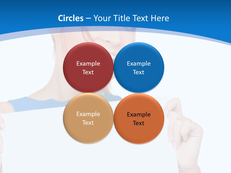 Girl Blank Presenting PowerPoint Template