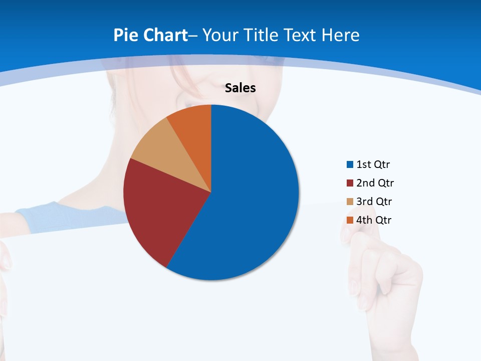 Girl Blank Presenting PowerPoint Template