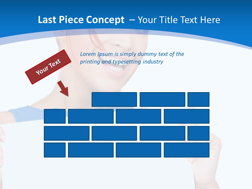 Girl Blank Presenting PowerPoint Template