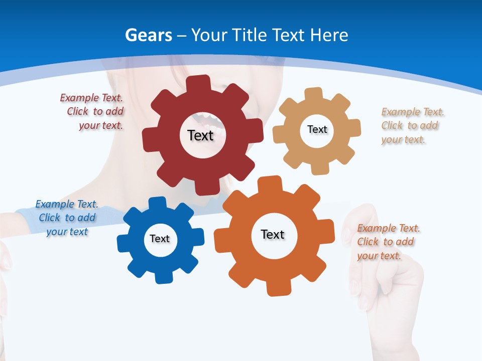 Girl Blank Presenting PowerPoint Template