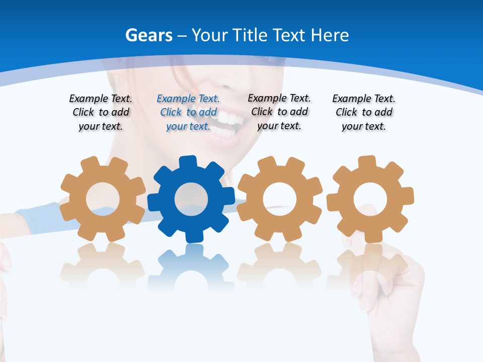 Girl Blank Presenting PowerPoint Template