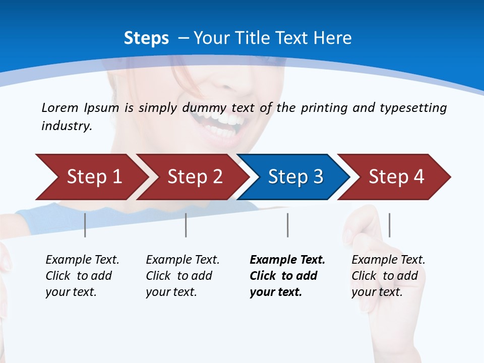 Girl Blank Presenting PowerPoint Template