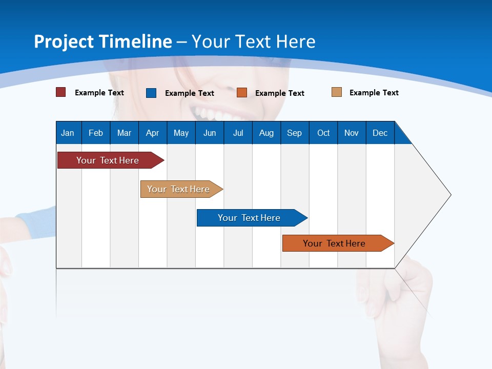 Girl Blank Presenting PowerPoint Template