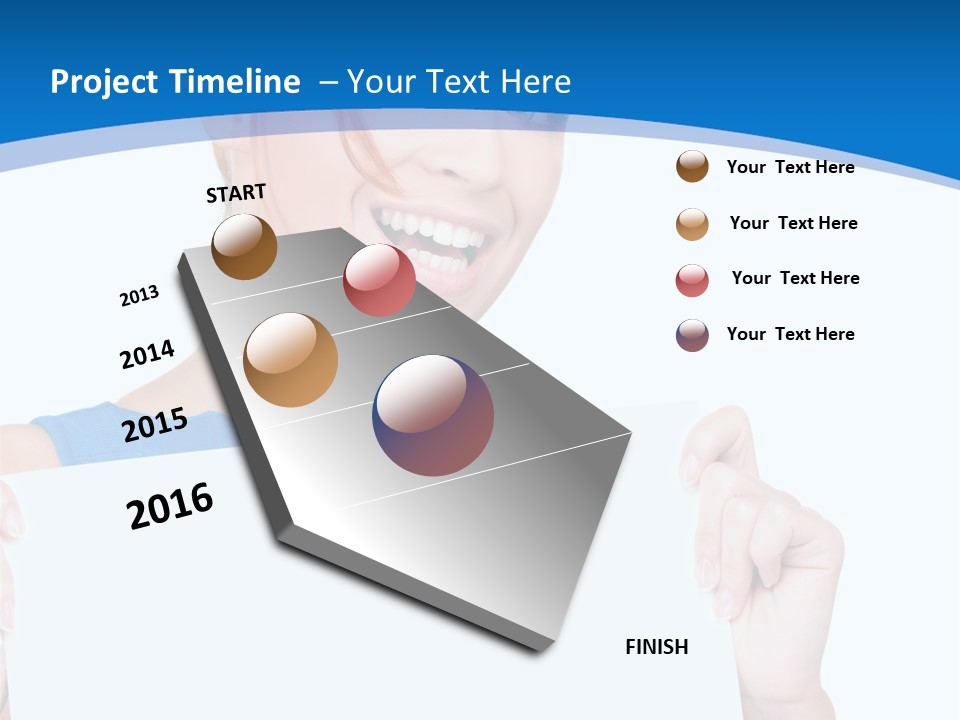 Girl Blank Presenting PowerPoint Template