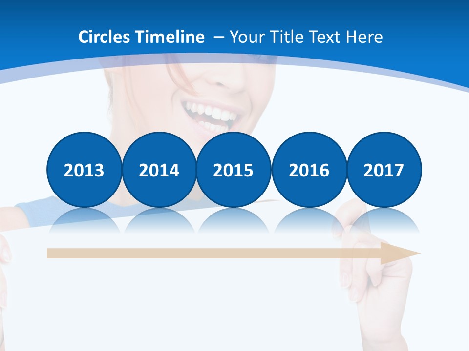 Girl Blank Presenting PowerPoint Template