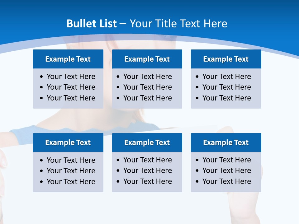Girl Blank Presenting PowerPoint Template