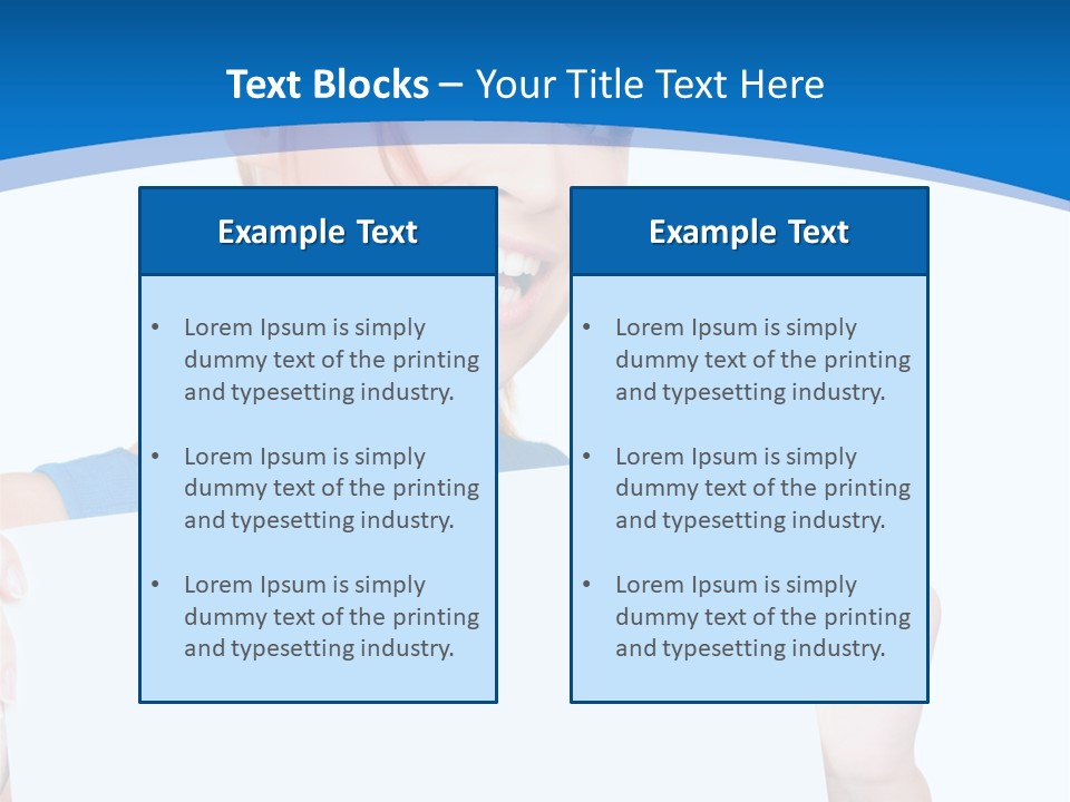 Girl Blank Presenting PowerPoint Template
