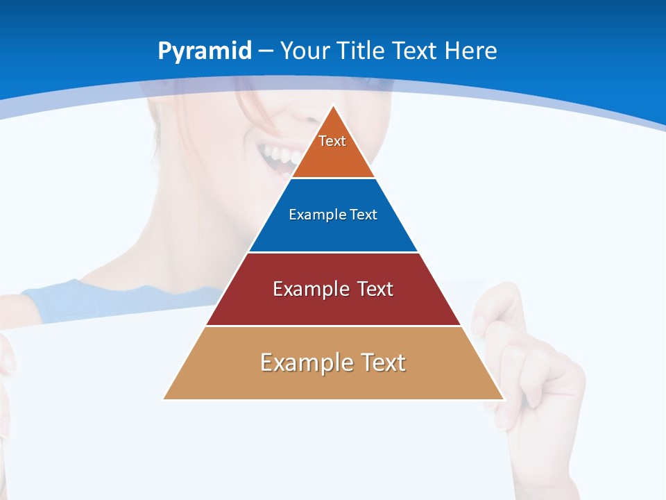 Girl Blank Presenting PowerPoint Template
