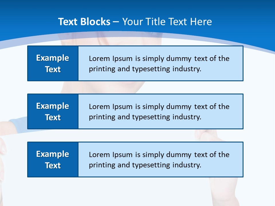 Girl Blank Presenting PowerPoint Template