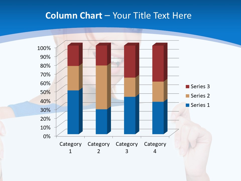Girl Blank Presenting PowerPoint Template