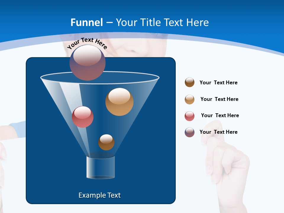 Girl Blank Presenting PowerPoint Template