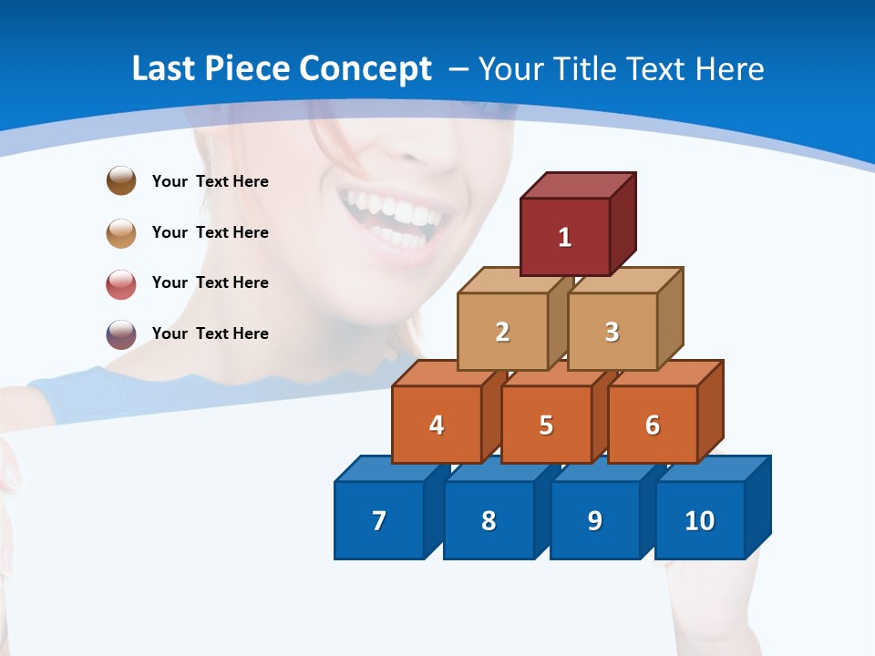 Girl Blank Presenting PowerPoint Template
