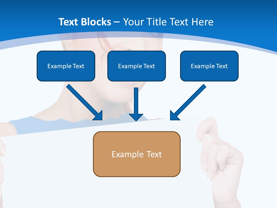 Girl Blank Presenting PowerPoint Template