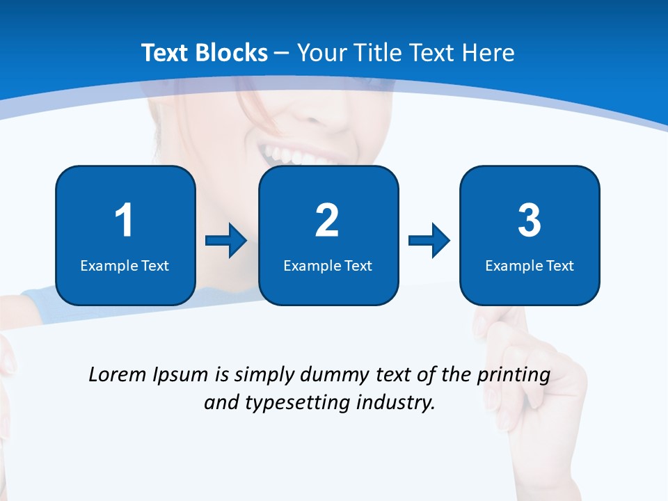 Girl Blank Presenting PowerPoint Template