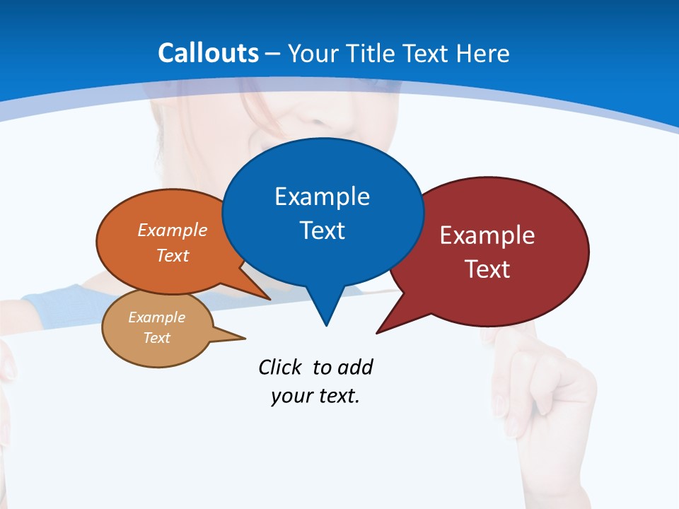 Girl Blank Presenting PowerPoint Template
