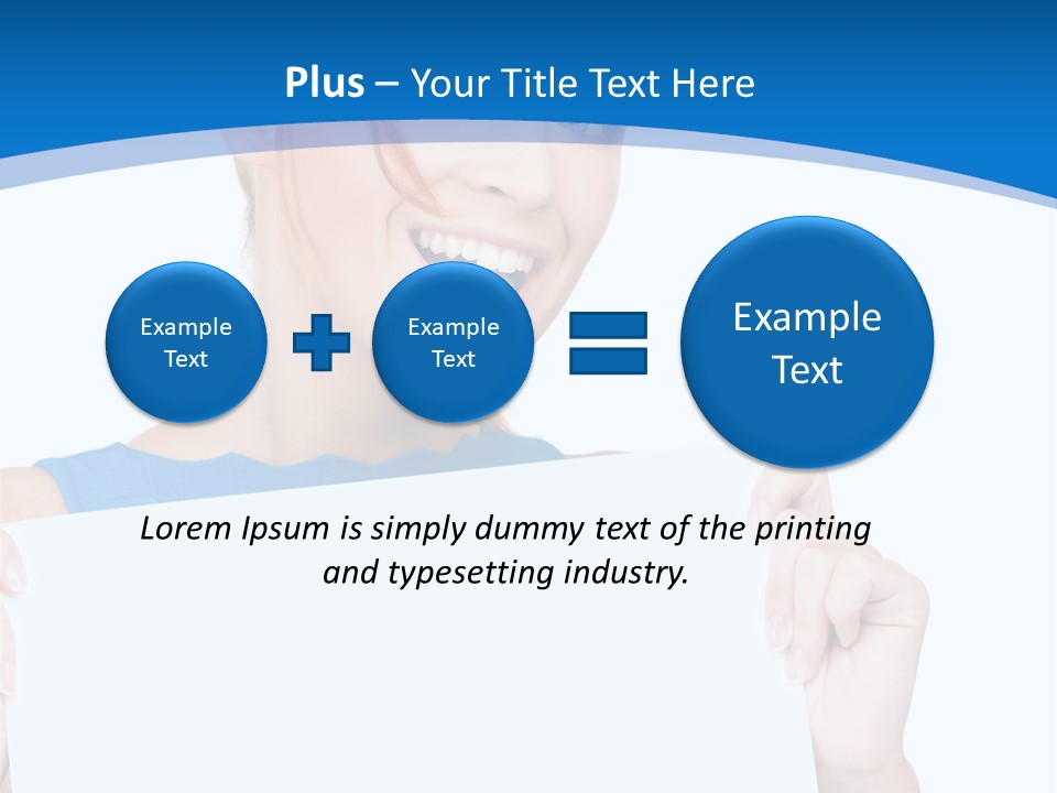 Girl Blank Presenting PowerPoint Template
