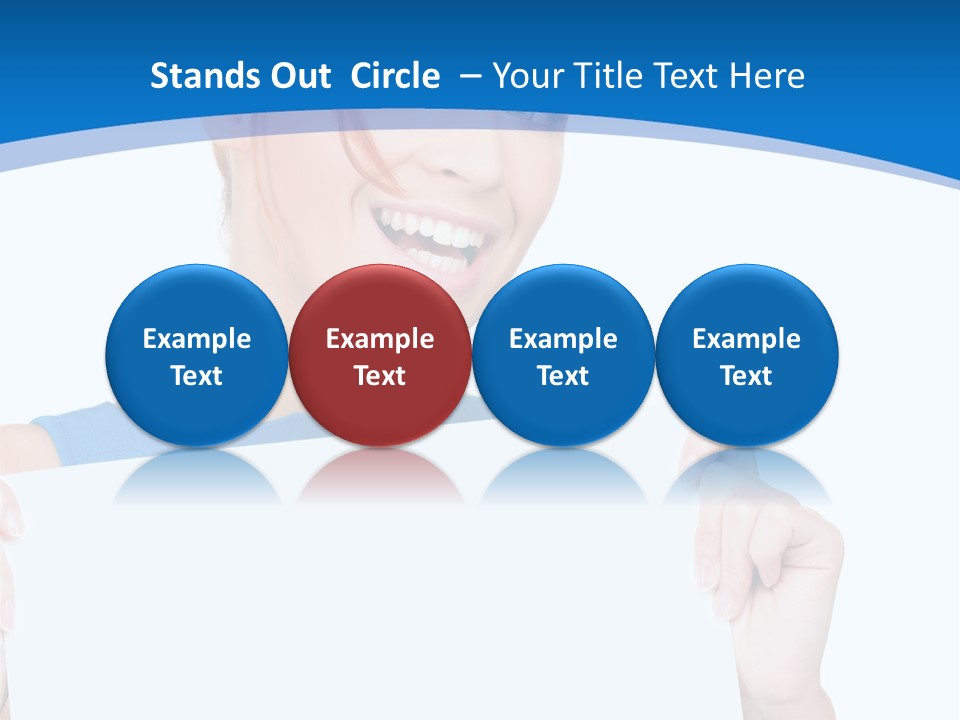 Girl Blank Presenting PowerPoint Template