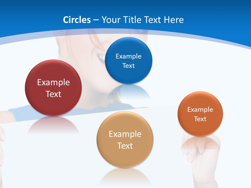 Girl Blank Presenting PowerPoint Template