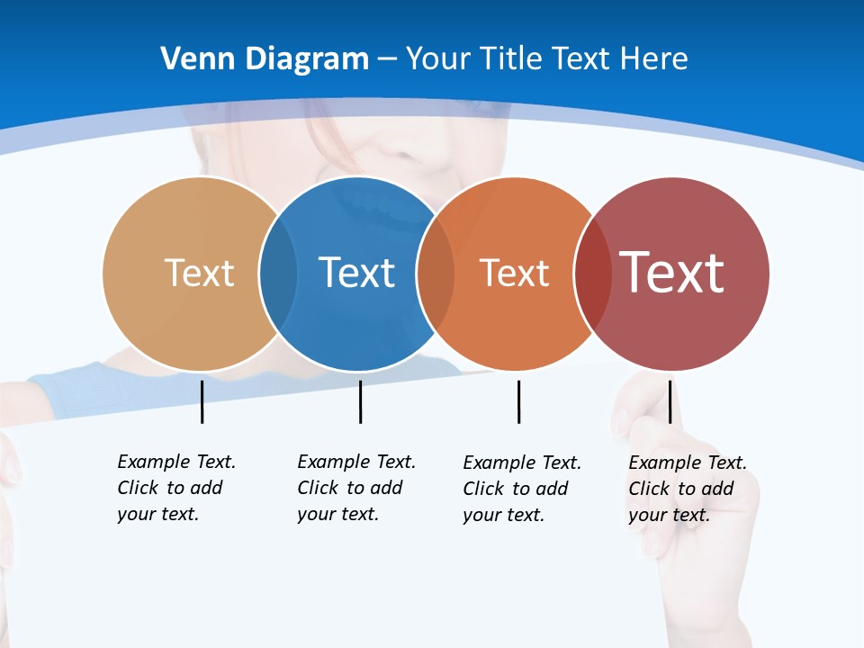 Girl Blank Presenting PowerPoint Template