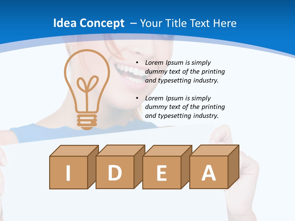 Girl Blank Presenting PowerPoint Template