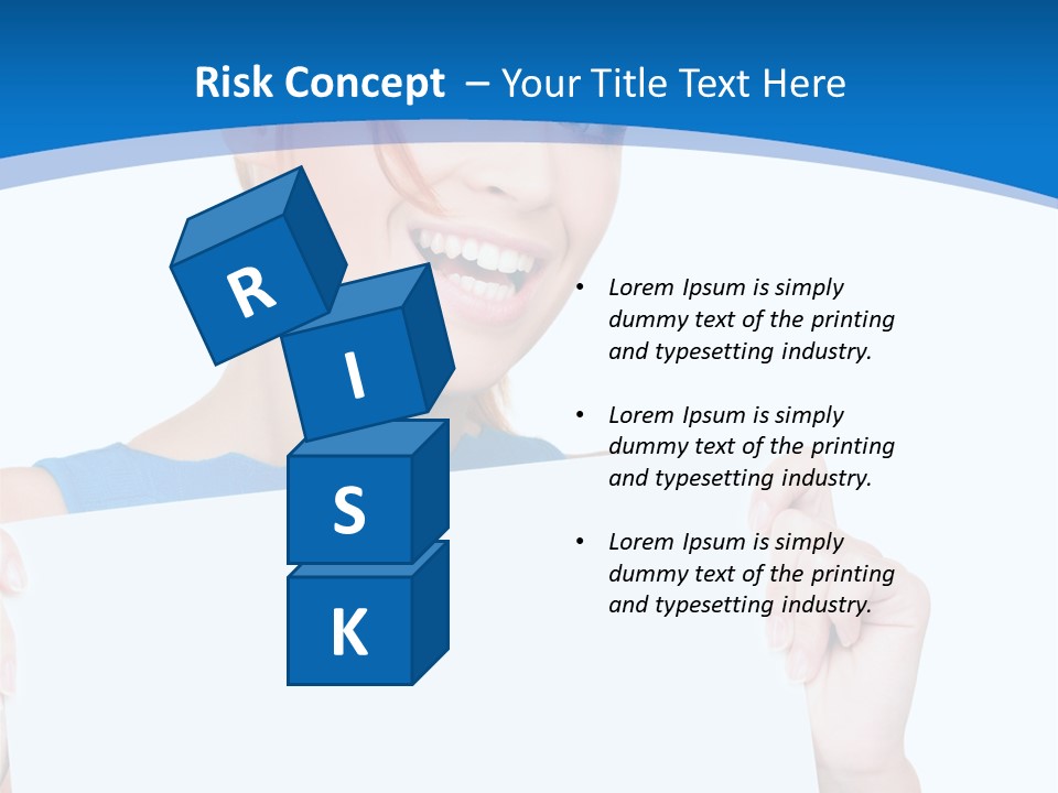 Girl Blank Presenting PowerPoint Template