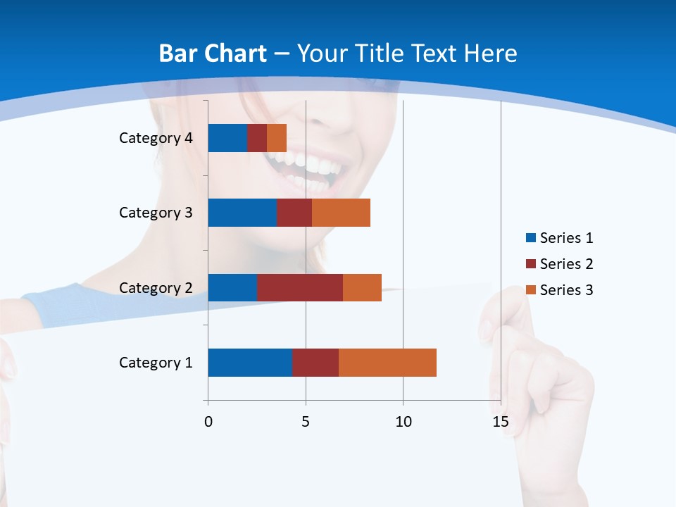 Girl Blank Presenting PowerPoint Template