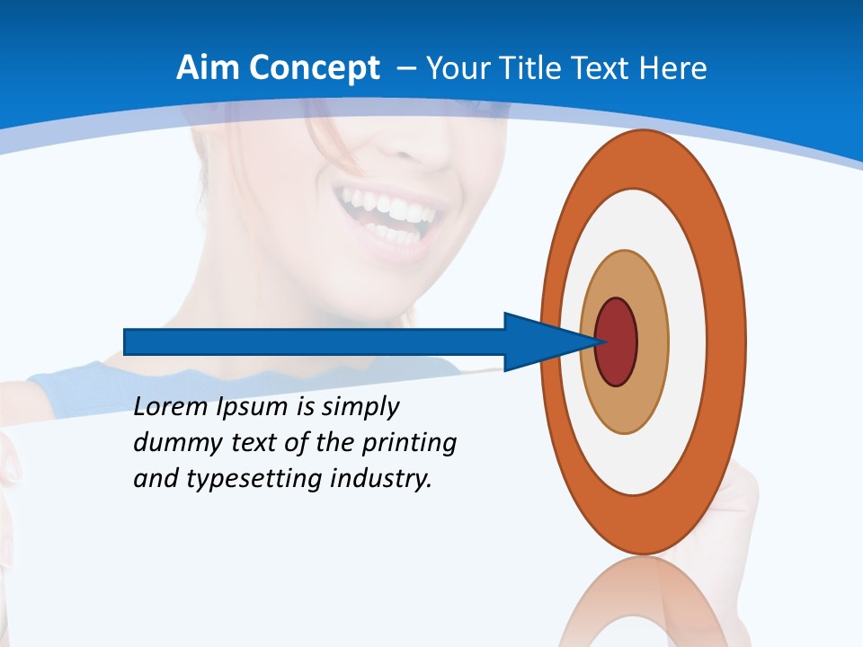 Girl Blank Presenting PowerPoint Template