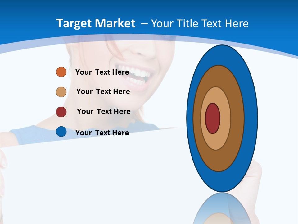 Girl Blank Presenting PowerPoint Template