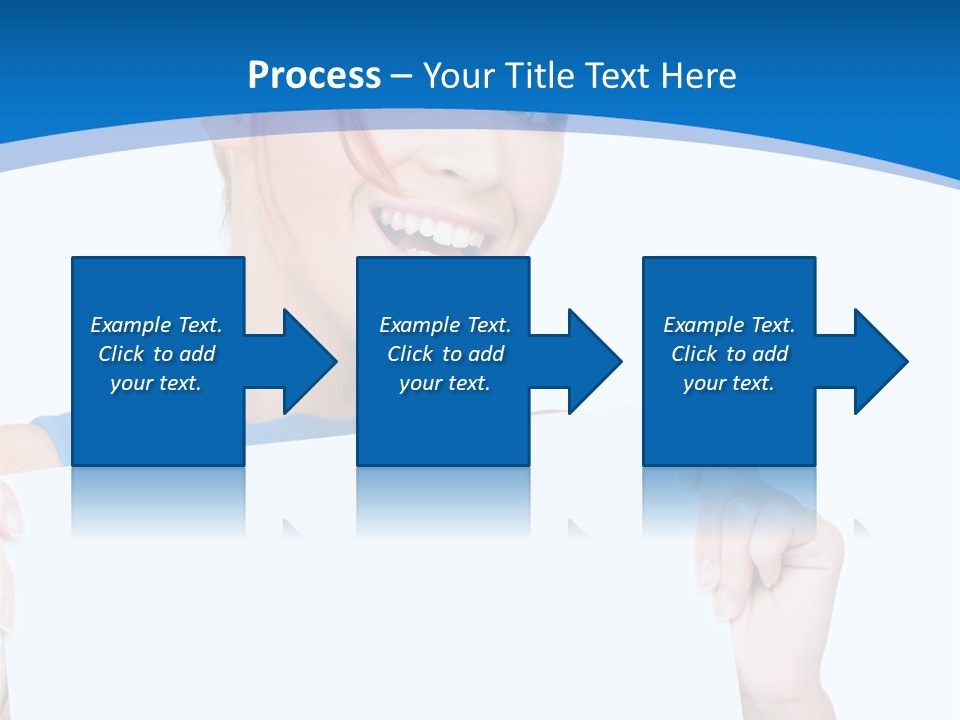 Girl Blank Presenting PowerPoint Template