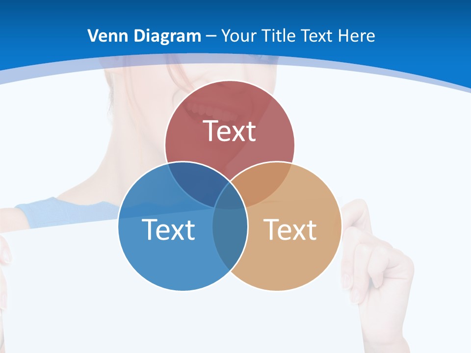 Girl Blank Presenting PowerPoint Template