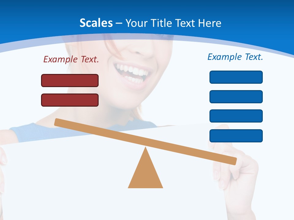 Girl Blank Presenting PowerPoint Template