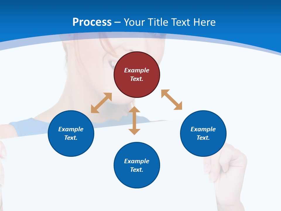 Girl Blank Presenting PowerPoint Template