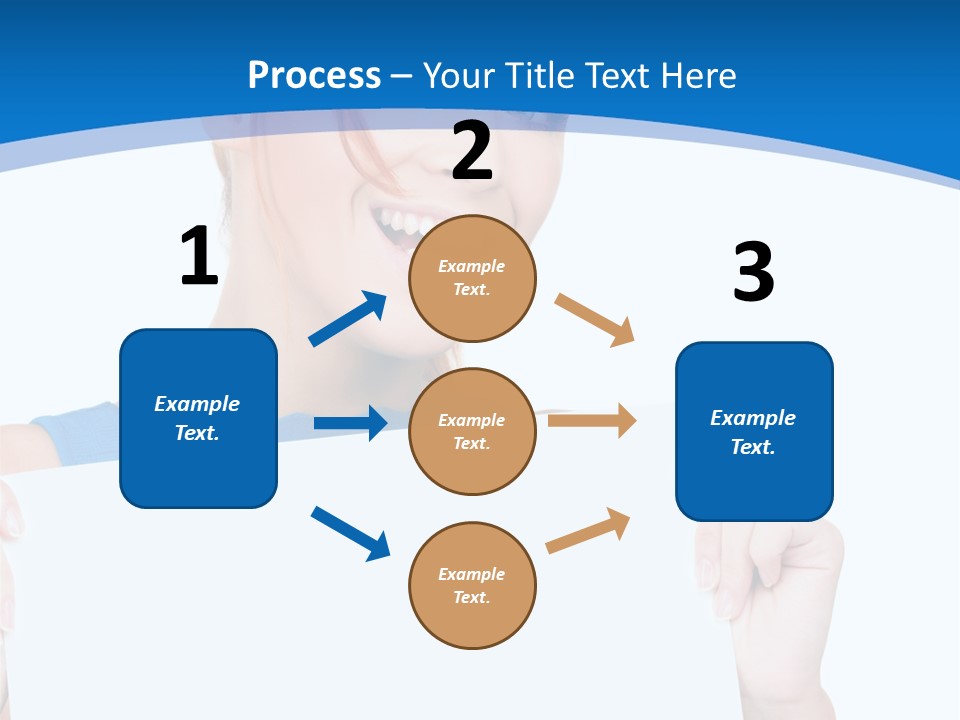 Girl Blank Presenting PowerPoint Template