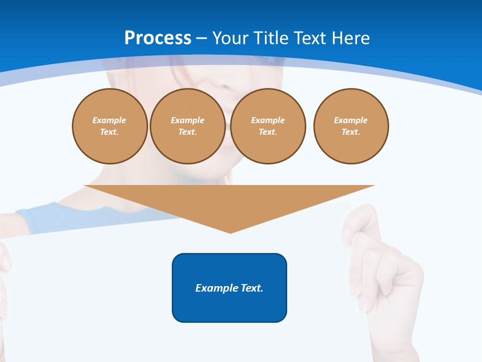 Girl Blank Presenting PowerPoint Template