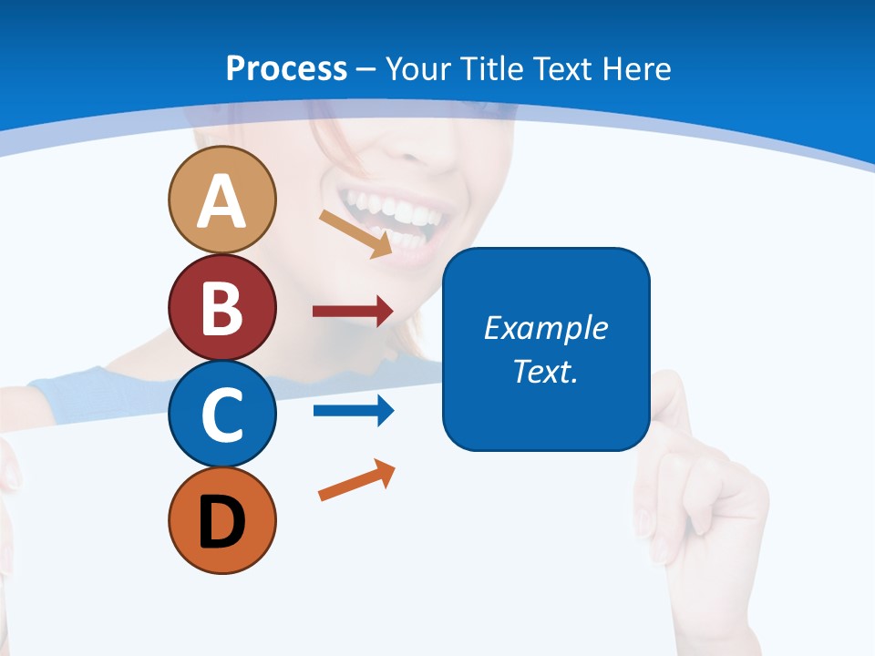 Girl Blank Presenting PowerPoint Template
