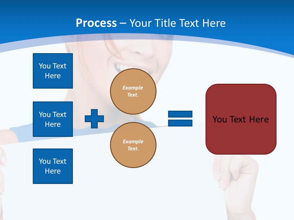 Girl Blank Presenting PowerPoint Template