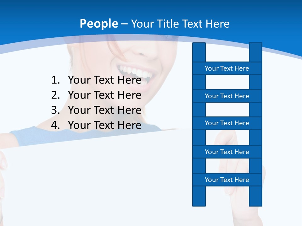 Girl Blank Presenting PowerPoint Template