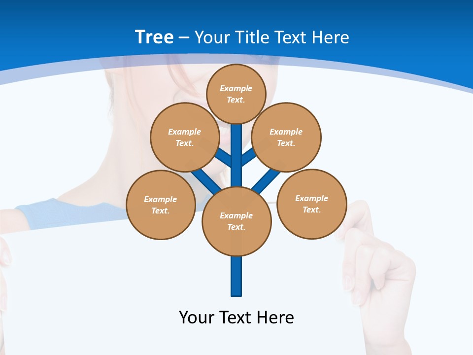 Girl Blank Presenting PowerPoint Template