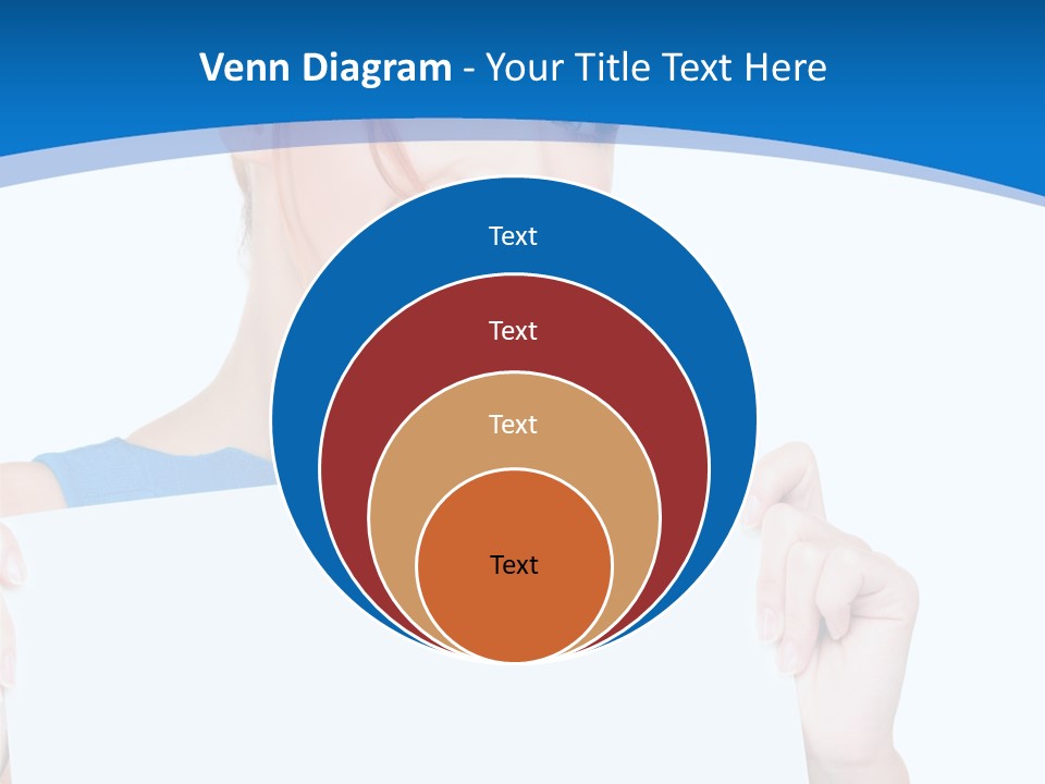 Girl Blank Presenting PowerPoint Template