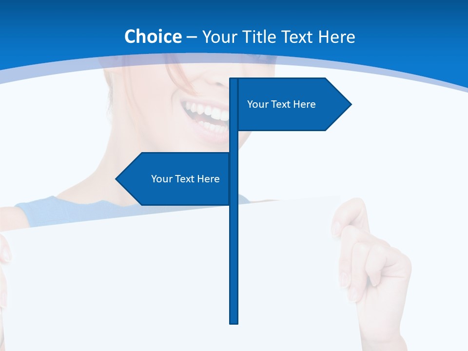 Girl Blank Presenting PowerPoint Template