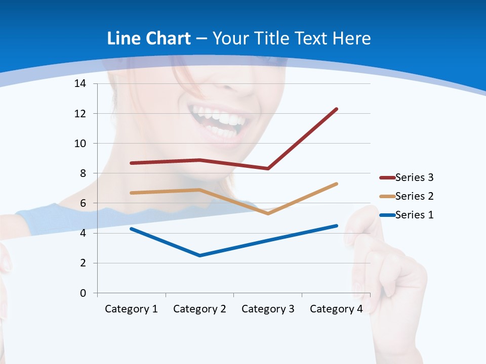 Girl Blank Presenting PowerPoint Template