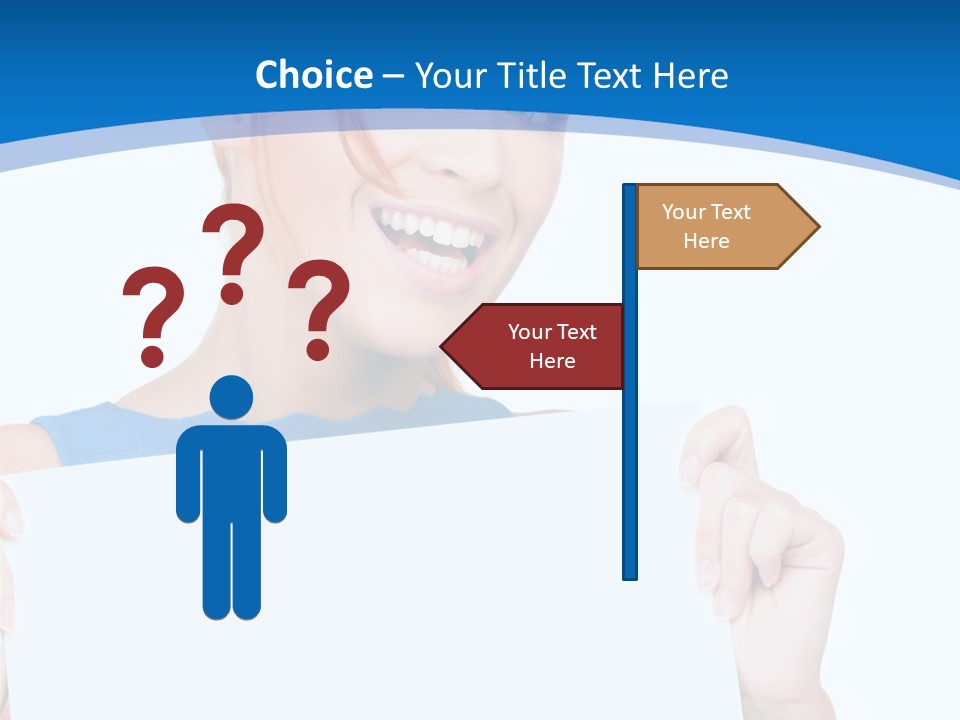 Girl Blank Presenting PowerPoint Template