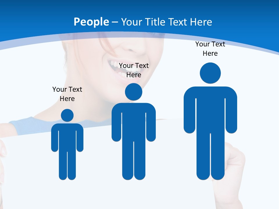 Girl Blank Presenting PowerPoint Template