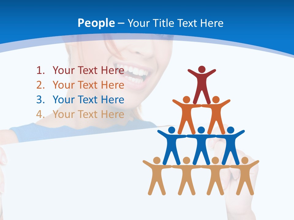 Girl Blank Presenting PowerPoint Template