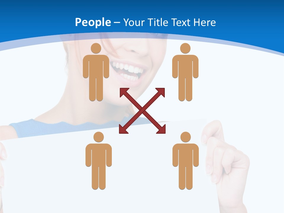 Girl Blank Presenting PowerPoint Template