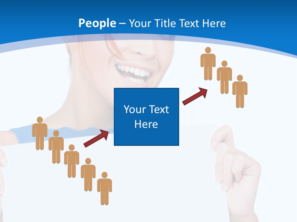 Girl Blank Presenting PowerPoint Template