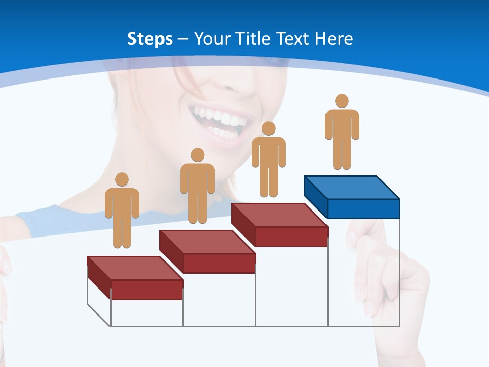 Girl Blank Presenting PowerPoint Template