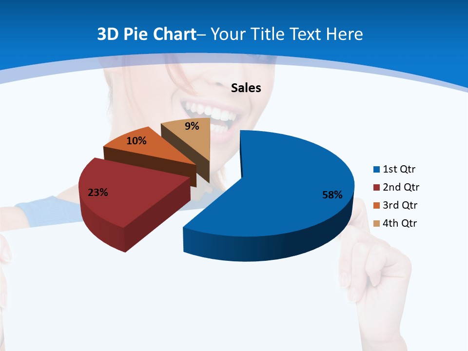 Girl Blank Presenting PowerPoint Template