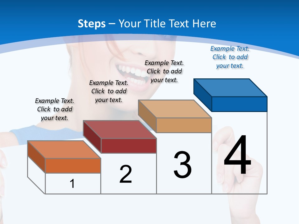 Girl Blank Presenting PowerPoint Template