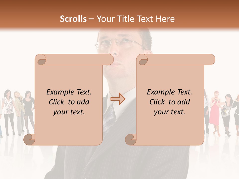 Friends Suit Concept PowerPoint Template